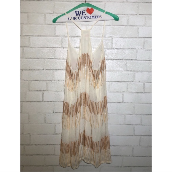 Parker White Beaded Embellished Cami dress - Picture 3 of 11